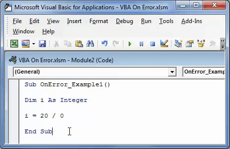 On Error Example 1-1