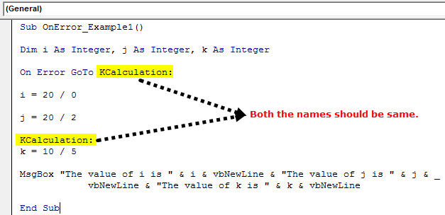 VBA On Error Example 1-10