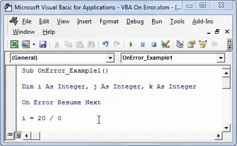 VBA On Error Example 1-14