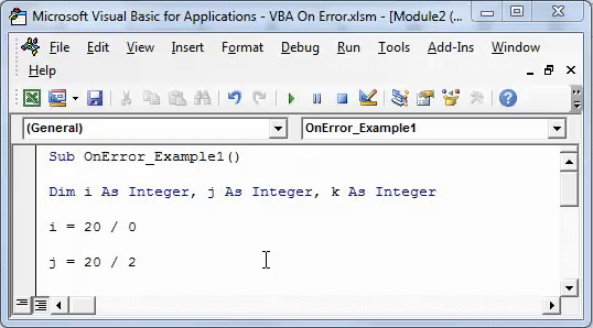 On Error Example 1-7