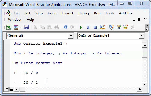 On Error Example 1-9