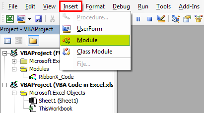 Paste VBA Code Step 3