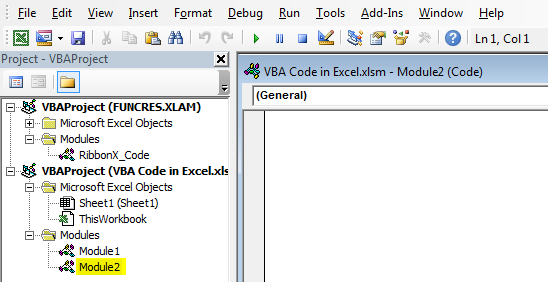 Paste VBA Code Step 4