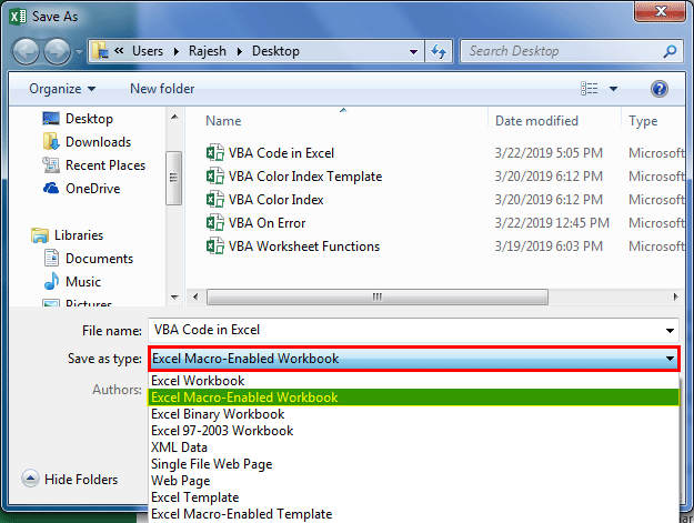 Save as Macro enabled