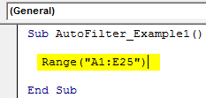 VBA Autofilter Example 1-2