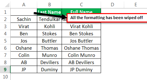 VBA Clear contents Example 3