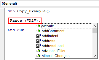 VBA Copy Paste Example 1-1