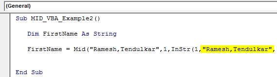 VBA MID Example 2-6