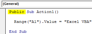 VBA Public sub