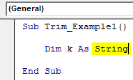 VBA Trim Example 1