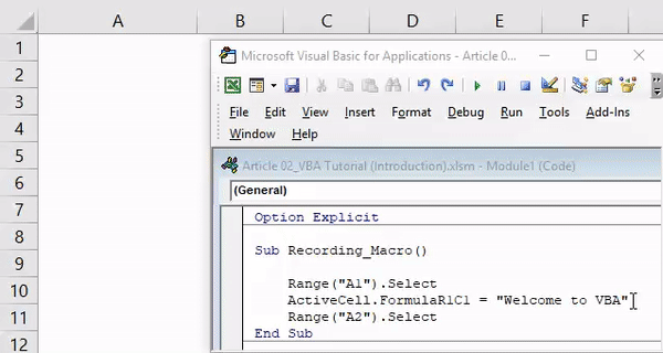 VBA Tutorial (run the code)