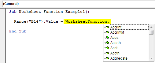 WorksheetFunction Example 1-3