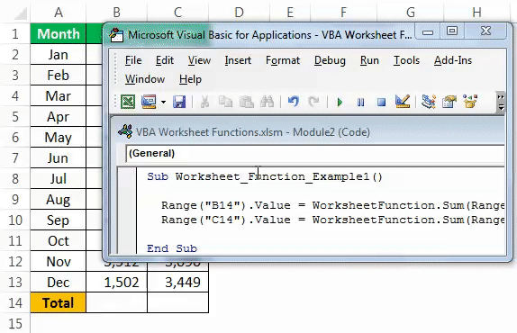 WorksheetFunction Example 1-7