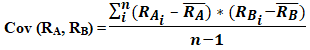 covariance formula 1