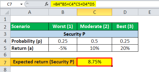 expected value formula example 1.3