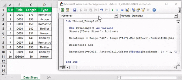 vba UBound Example 2-6