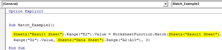 vba match example 2.1