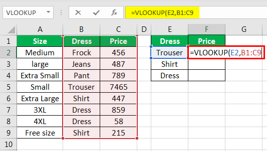 vlookup examples in excel 2-3