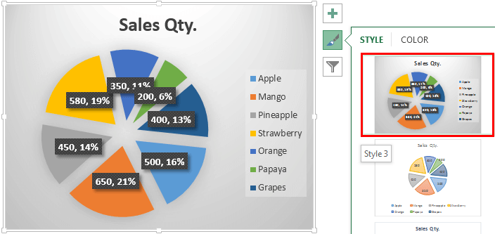 Pie Chart Example 1-12