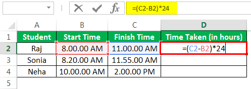 Subtract time Example 1-1