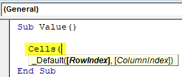 Using CELLS Property