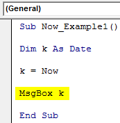 VBA Now Example 1-3