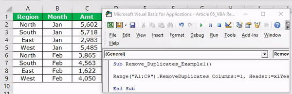 VBA Remove Duplicate Step 5