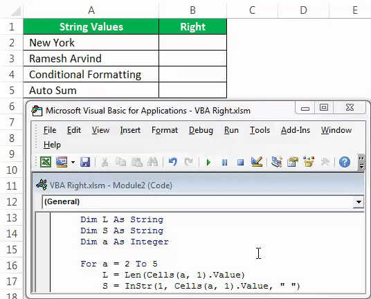 VBA Right Example 4-2