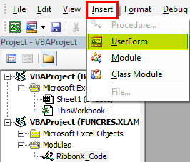 Insert Userform