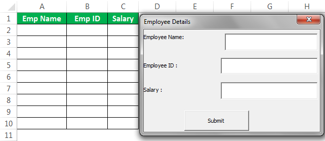 Userform Design