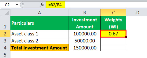 portfolio return formula example 1.2