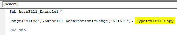 vba autof Example 2.1