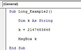 vba long data type example 3.1