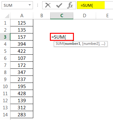 How to Sum Multiple Rows in Excel Example 1-1