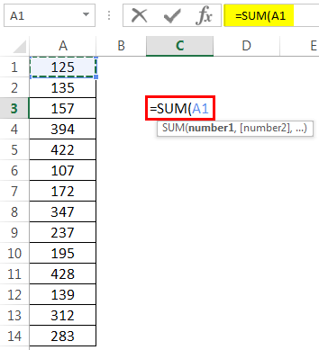 How to Sum Multiple Rows in Excel Example 1-2