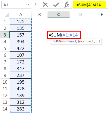 How to Sum Multiple Rows in Excel Example 1-3