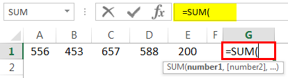 How to Sum Multiple Rows in Excel Example 2-1
