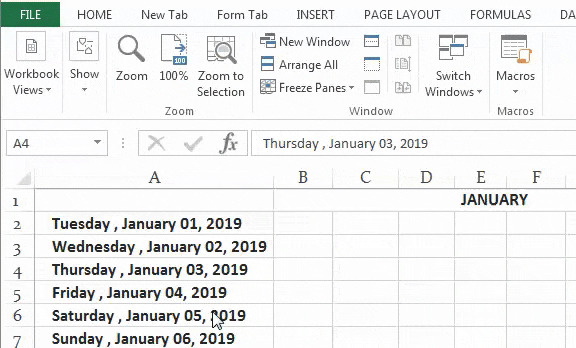 Freeze Cells in Excel Ex. 1.2