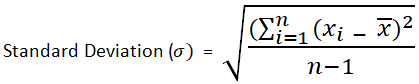 Standard Deviation Examples Formula