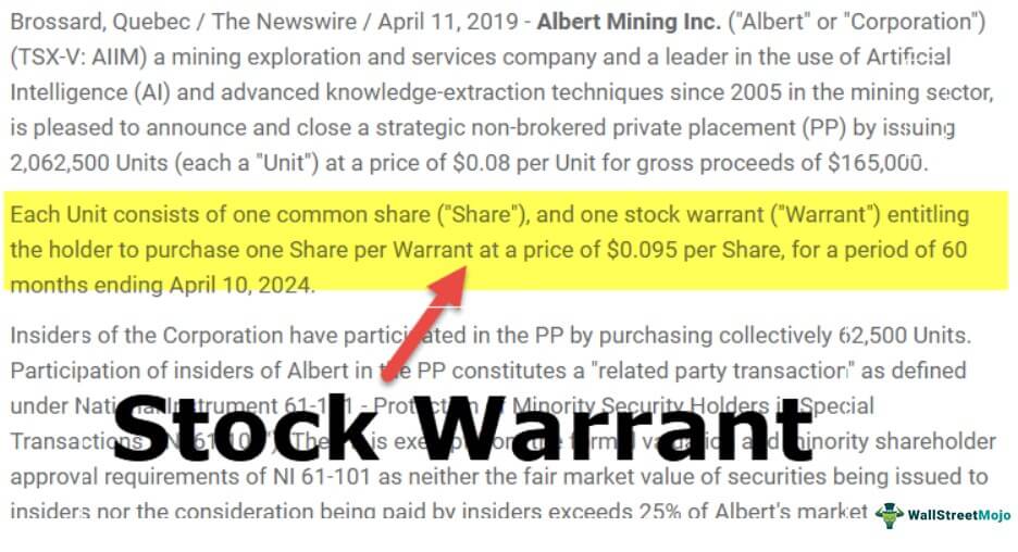 Stock Warrant