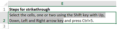 Strikethrough text Example 1-2