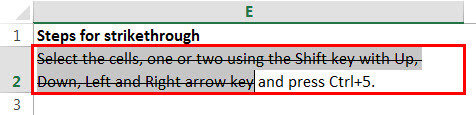 Strikethrough text Example 1-3