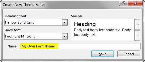 Themes Example 2-5