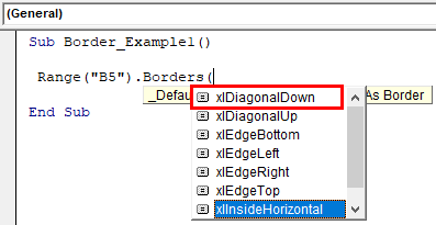 VBA Borders Example 1-2
