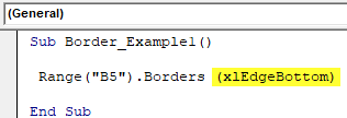 VBA Borders Example 1-3