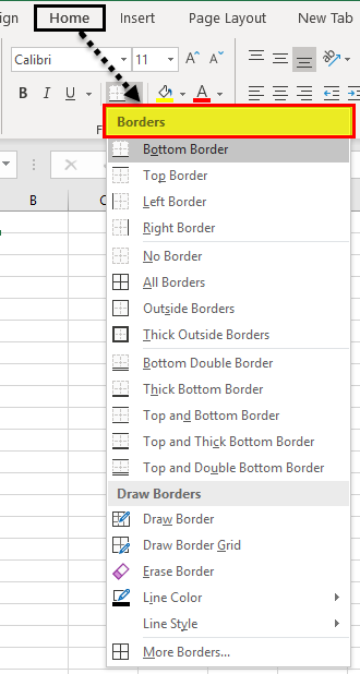 VBA Borders Example 1