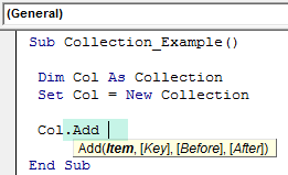 VBA Collection Example 1-3