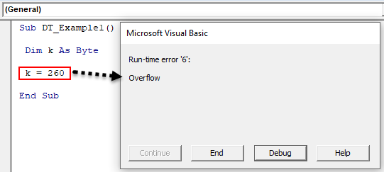 Excel VBA Data Type Example 1