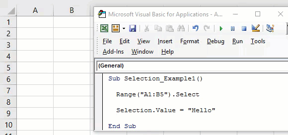 VBA Selection Example 1-3
