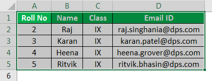 VBA UsedRange Example 1-5
